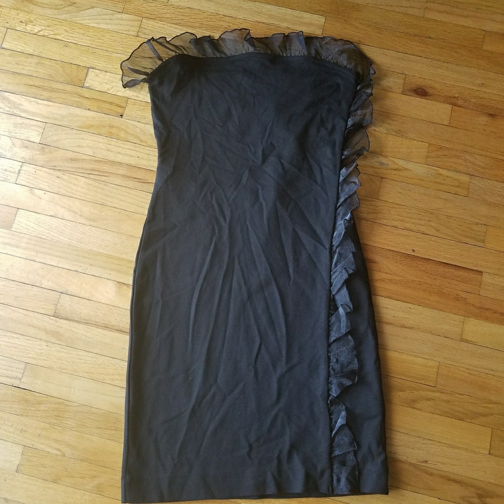 Strapless Black Casual dress Open back size S